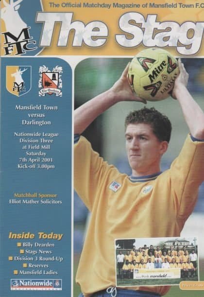 Mansfield Town v Darlington  07-Apr-2001