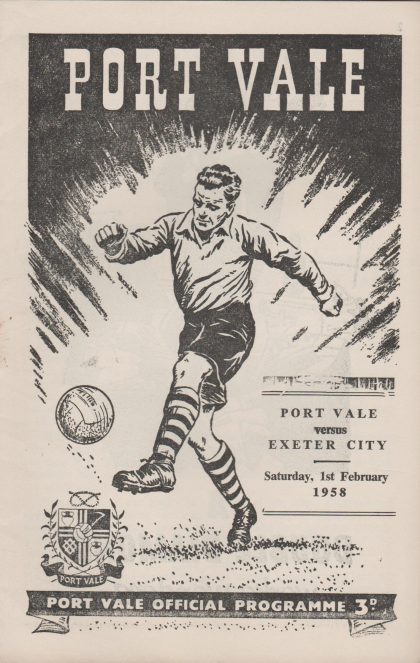 Port Vale v Exeter City 01-Feb-1958