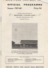 Brentford v Halifax Town 16-Sep-1967