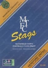 Mansfield Town v Hereford United 28-Sep-1996
