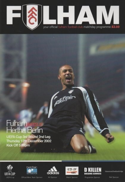 Fulham v Hertha Berlin  12-Dec-2002