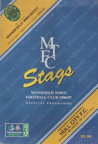 Mansfield Town v Hull City  18-Jan-1997