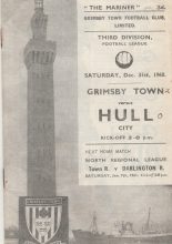 Grimsby Town v Hull City 31-Dec-1960
