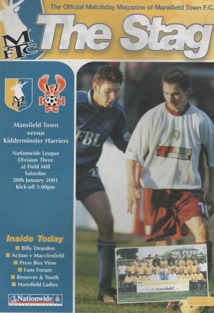 Mansfield Town v Kidderminster Harriers 20-Jan-2001