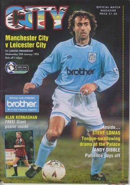 Manchester City v Leicester City 25-Jan-1995