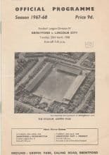 Brentford v Lincoln City 23-Apr-1968