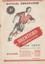 Brentford v Luton Town 22-Apr-1953