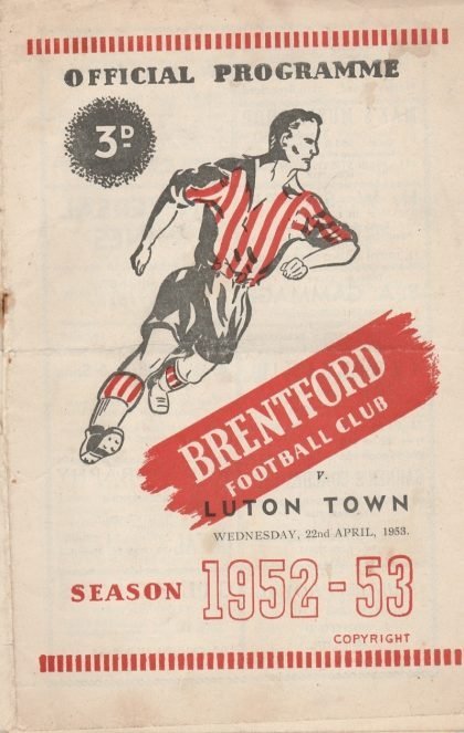 Brentford v Luton Town 22-Apr-1953