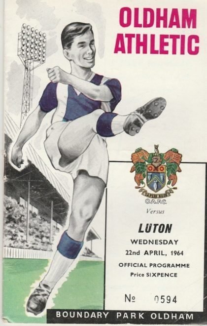 Oldham Athletic v Luton Town  22-Apr-1964