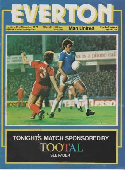 Everton v Manchester United 21-Nov-1978