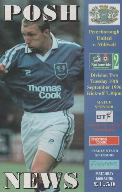 Peterborough United v Millwall  10-Sep-1996
