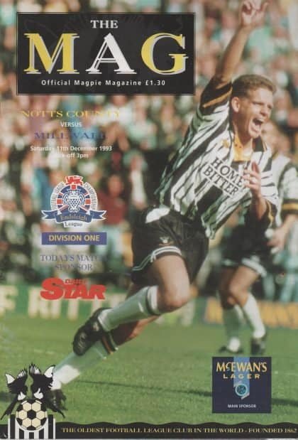 Notts County v Millwall 11-Dec-1993