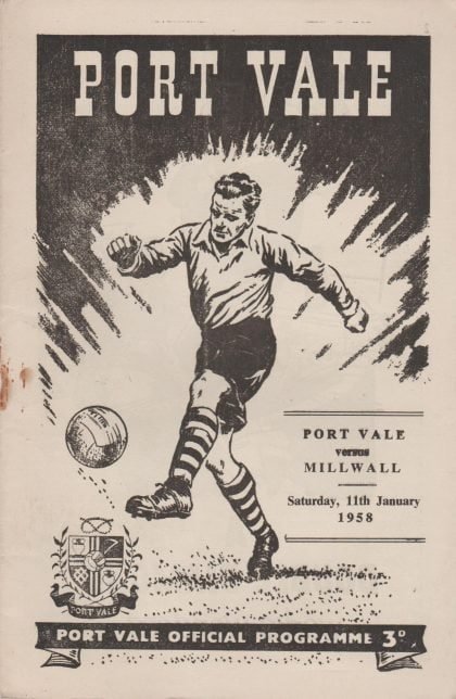 Port Vale v Millwall 11-Jan-1958