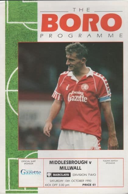 Middlesbrough v Millwall 13-Oct-1990