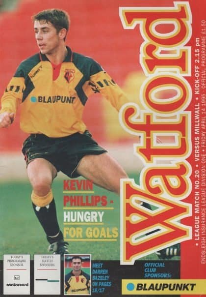 Watford v Millwall 14-Apr-1995