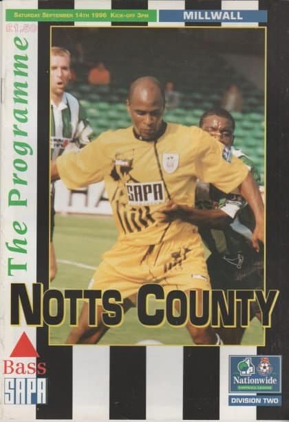 Notts County v Millwall 14-Sep-1996