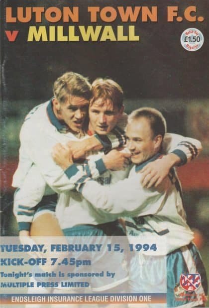 Luton Town v Millwall 15-Feb-1994