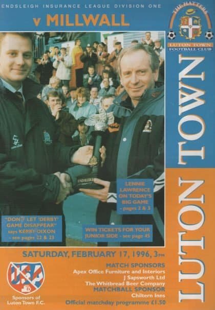 Luton Town v Millwall 17-Feb-1996