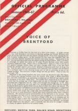 Brentford v Millwall 24-Aug-1966