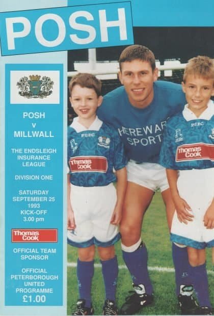 Peterborough United v Millwall  25-Sep-1993