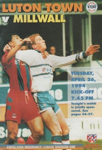 Luton Town v Millwall 26-Apr-1994