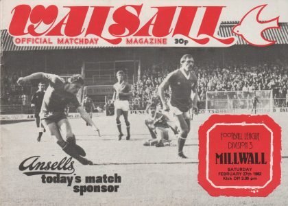 Walsall v Millwall 27-Feb-1982