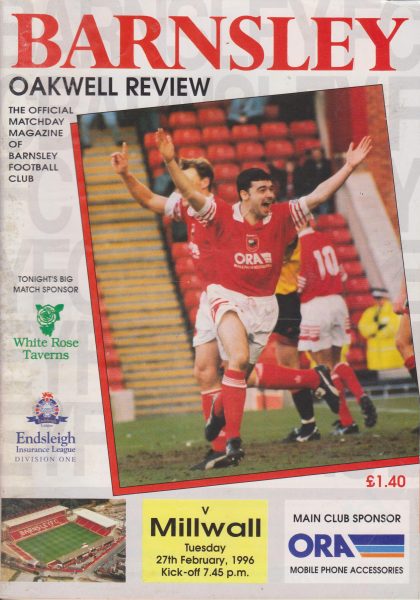 Barnsley v Millwall 27-Feb-1996