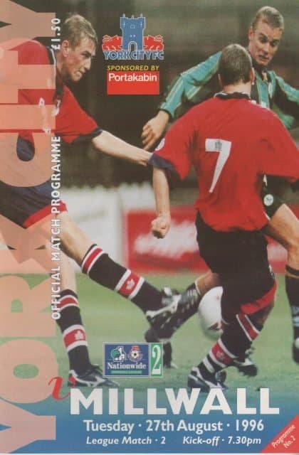 York City v Millwall  27-Aug-1996