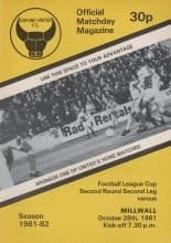 Oxford United v Millwall  28-Oct-1981