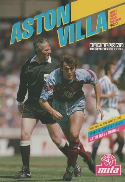 Aston Villa v Millwall 31-Oct-1990