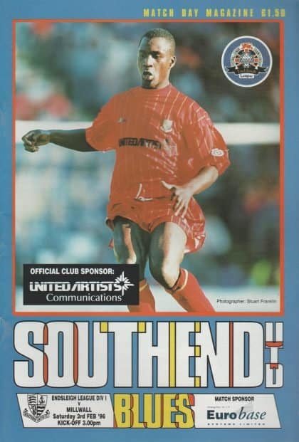 Southend United v Millwall 03-Feb-1996