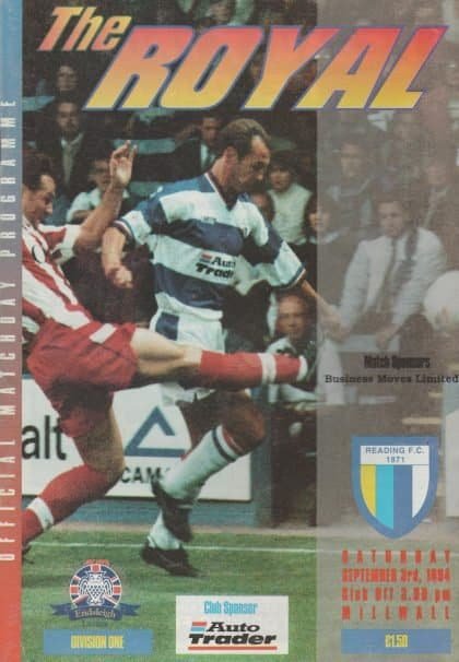 Reading v Millwall 03-Sep-1994
