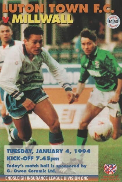 Luton Town v Millwall 04-Jan-1994
