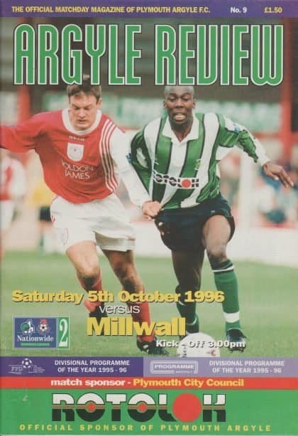 Plymouth Argyle v Millwall  05-Oct-1996