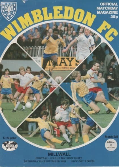 Wimbledon v Millwall  05-Sep-1981