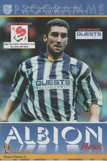 West Bromwich Albion v Millwall  06-Apr-1996