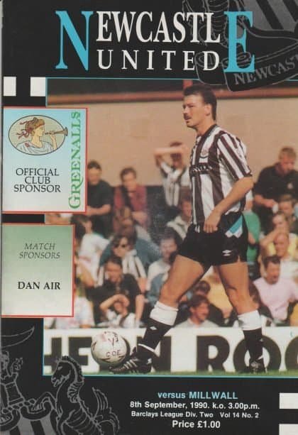 Newcastle United v Millwall 08-Sep-1990