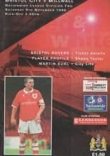 Bristol City v Millwall 09-Nov-1996