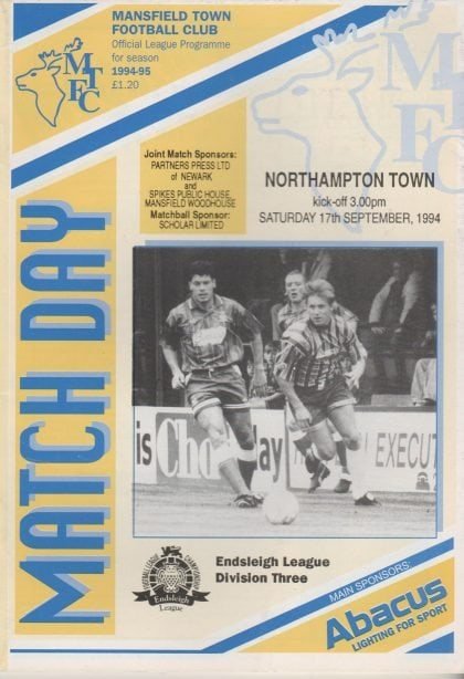 Mansfield Town v Northampton Town 17-Sep-1994