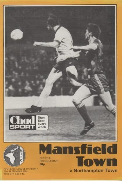 Mansfield Town v Northampton Town 21-Sep-1981