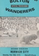 Bolton Wanderers v Norwich City 15-Feb-1975
