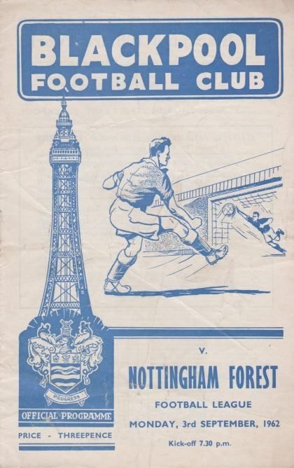 Blackpool v Nottingham Forest 03-Sep-1962