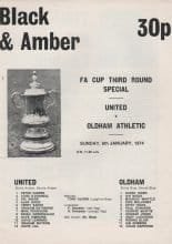 Cambridge United v Oldham Athletic 06-Jan-1974