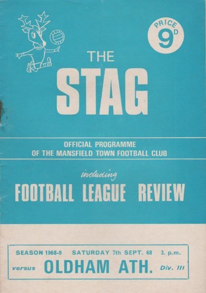Mansfield Town v Oldham Athletic 07-Sep-1968
