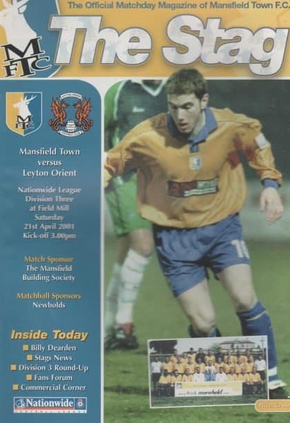 Mansfield Town v Leyton Orient 21-Apr-2001