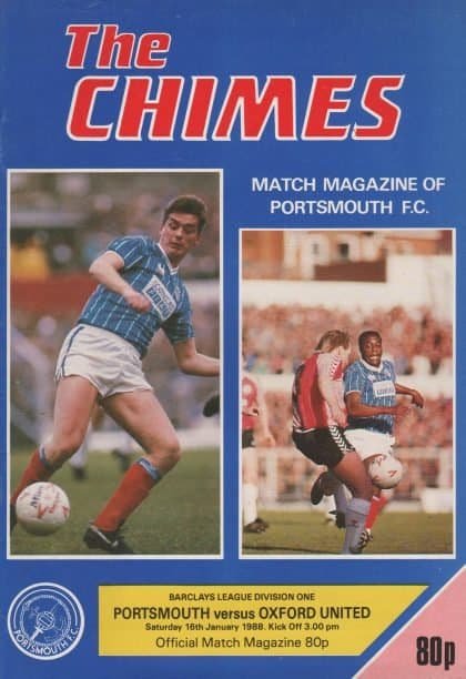 Portsmouth v Oxford United 16-Jan-1988