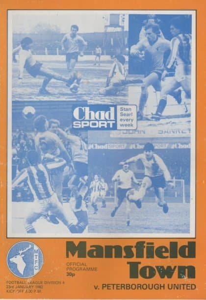 Mansfield Town v Peterborough United  23-Jan-1982