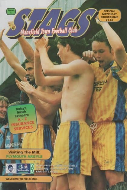 Mansfield Town v Plymouth Argyle 15-Aug-1998