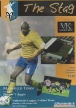 Mansfield Town v Plymouth Argyle 27-Oct-2001