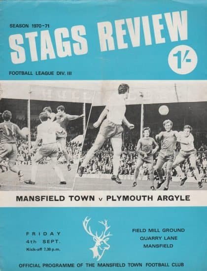Mansfield Town v Plymouth Argyle 04-Sep-1970